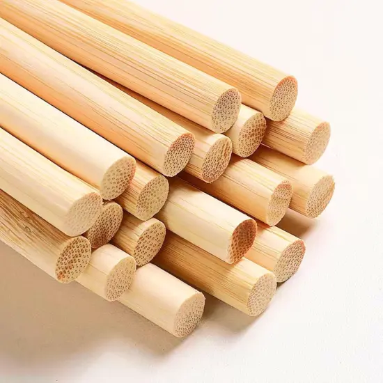 1/4 x 17.5 Inch 25 PCS Dowel Rods Wood Sticks Wooden Dowel Rods - Unfinished Bamboo Sticks - for Crafts and DIYers {1}