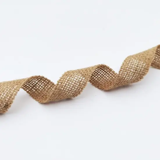 1" Natural Burlap Fabric Roll 10 Yards Jute Ribbon for Gift Wrapping Craft Projects Wedding Decoration Home Decoration 2.5CM {3}