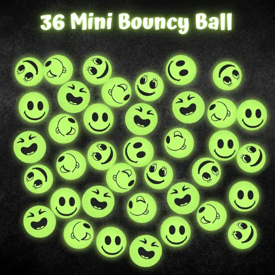 4E&rsquo;s Novelty 108 pcs Glow in the Dark Toys - 36 Mini Bouncy Balls, 36 Coil Spring Toys, 36 Sticky Hands Party Favor - Toys for Birthday Party Supplies {5}