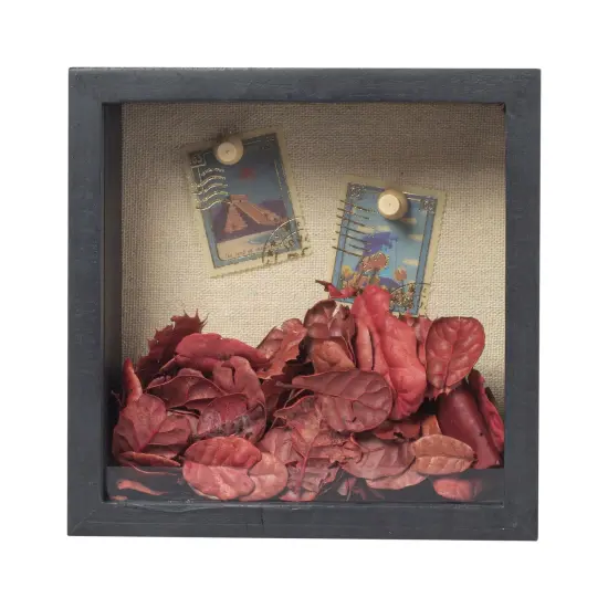 Fire Shadow Box Frame 6x6 Shadow Box Display Case with Linen Back of Awards Memorabilia Flower, Pictures, Keepsakes、Bouquet、Medals and More Photos Memory Box Black {6}