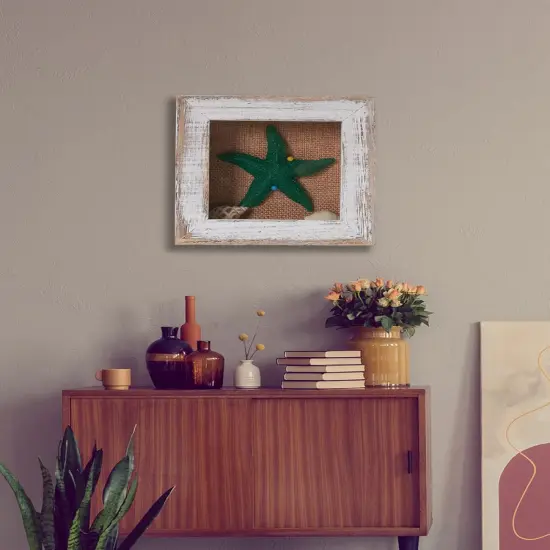 Tiny Shadow Box, Square Display Size 3x3 Shadow Box Frame with Glass, Small Shadow Box Display Case with Door for Shells Taxidermy Keepsake Photos Tickets Coins-Vintage White {6}