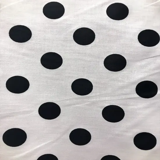 1 Yard White Poly Cotton Fabric with Black Dots for Crafts, Costumes, and D&eacute;cor Projects, 59/60&Prime; Wide {1}