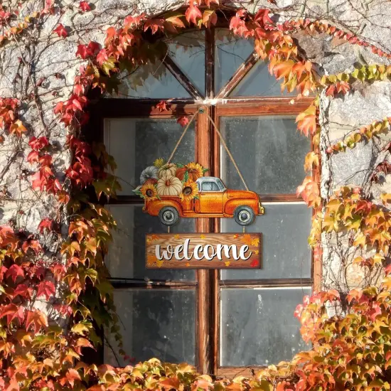 Fall Door Sign Porch Decor {5}