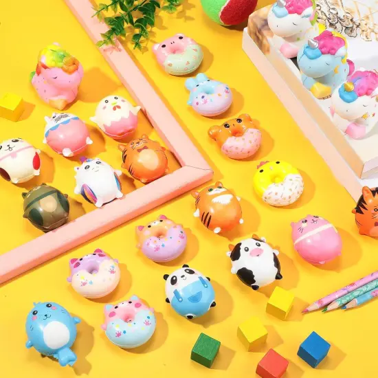 44 Pcs Slow Rising Animal Donut Squeeze Stress {3}
