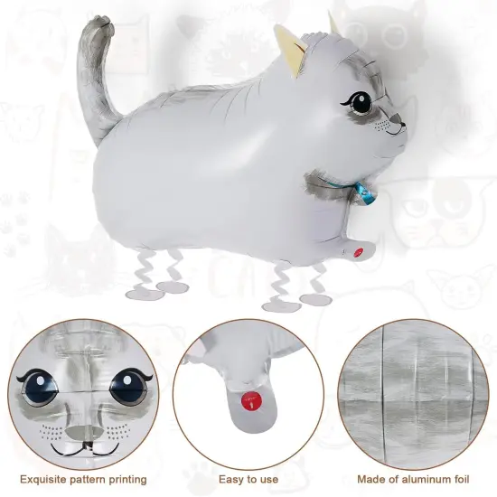8 Pcs Walking Cat Balloons,Cat Balloons for Kids,(Cat-8 Pcs) {4}