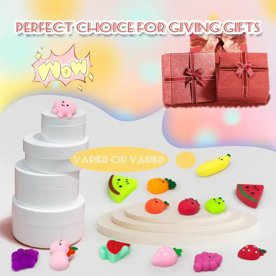 9 Pcs Fruit Squishy Mochi Toys {5}