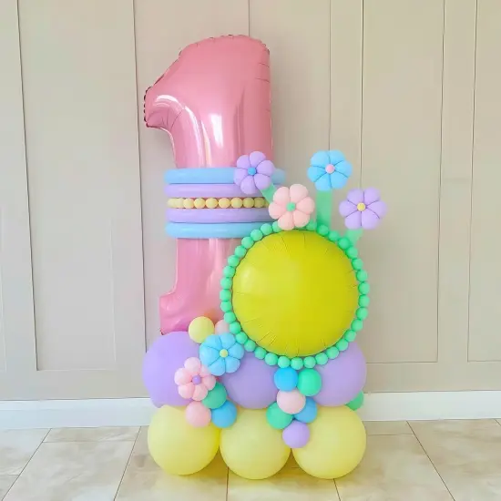 Pastel Pink 10 Balloon Number,40 Inch Light Pink 10 Balloons Large {2}