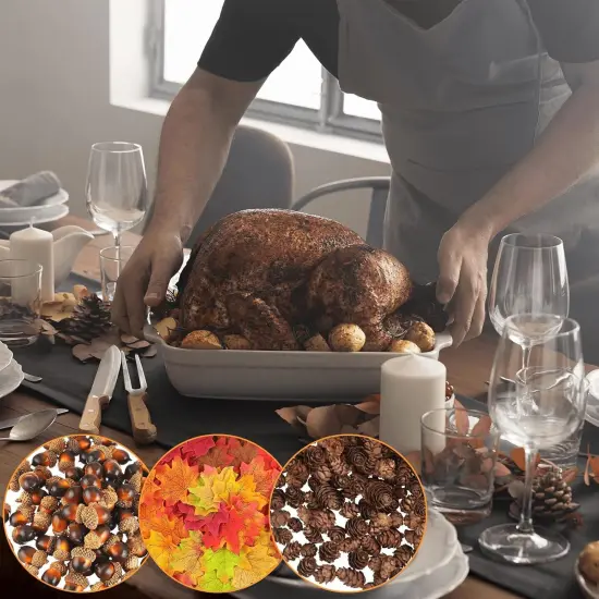 200Pcs Artificial Acorn Artificial Maple Leaves {4}