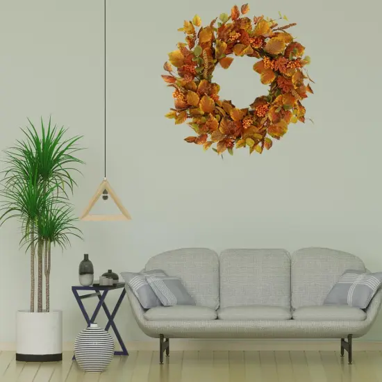 20" Fall Autumn Wreath {5}