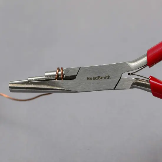 The Beadsmith 3-Step Round/Concave (Hollow) Pliers &ndash; Creates 3-4-5mm Loops &ndash; Wire Looping and Wire Bending Plier &ndash; 6 inches &ndash; Steel Head & Double Leaf Springs &ndash; Tool for Jewelry Making {4}