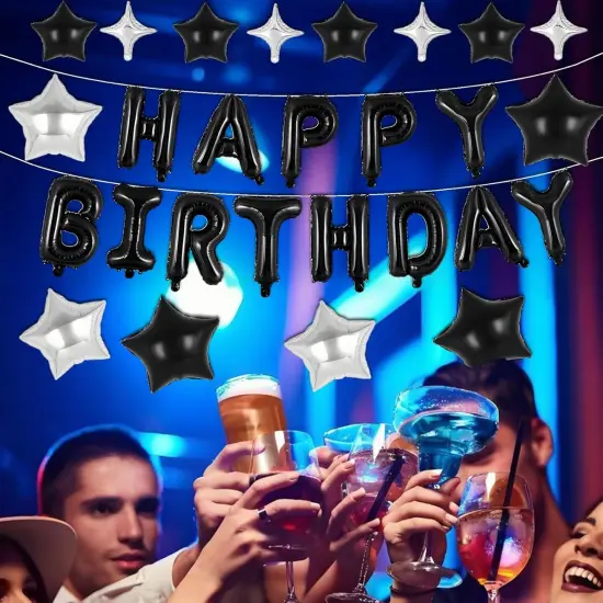 27Pcs Happy Birthday Balloon Banner {3}