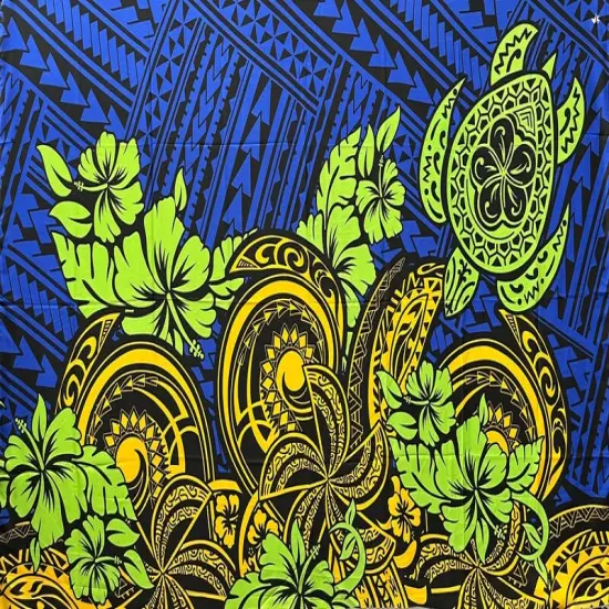 Multicolor Polynesian Tattoo Polyester Sarong 72" L x 45" W Gray {5}