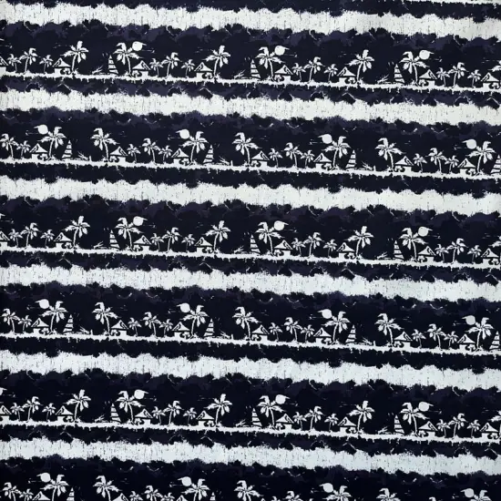 1 Yard Tropical Island Rayon Fabric 36" x 45" Length x Width {1}