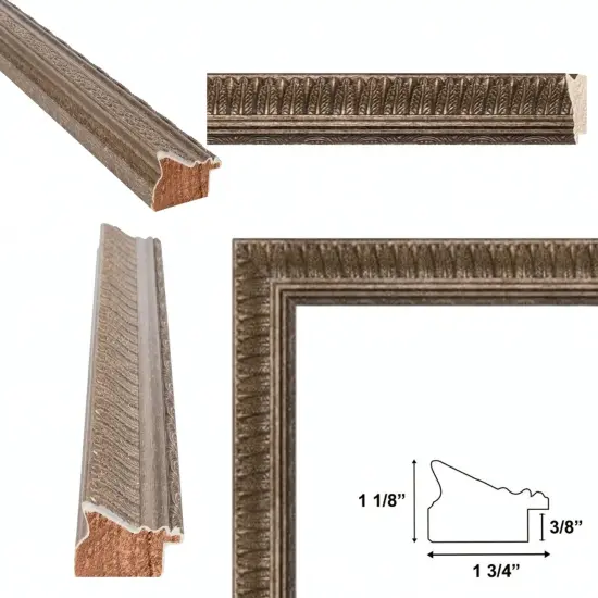 Wheat Leaf Gold With Silver Wash Picture Frame 22x22 frame {4}