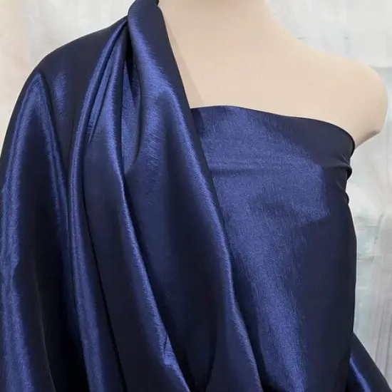 1 Yard Navy Blue Stretch Taffeta Fabric for Fashion Table Linens Chair Covers {2}