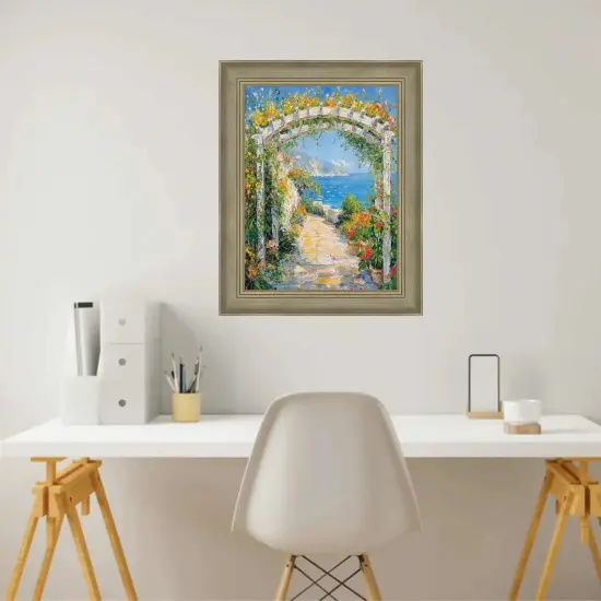 Traditional Aged Silver Scoop Picture Frame 12x24 frame {4}