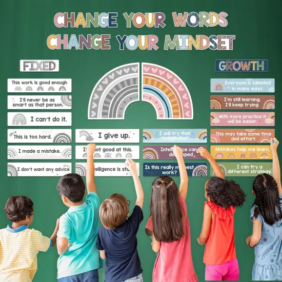 38 Pcs Growth Mindset Posters Bulletin Board Set (Boho) {5}