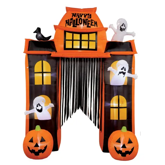 Collections Etc 10-Foot High Haunted House Halloween Outdoor Inflatable {2}