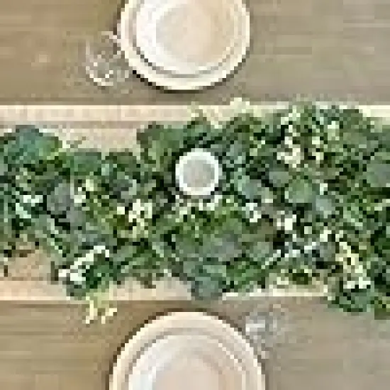 Artificial Eucalyptus Flowers Leaves Table Greenery Garland Wreath Vines {3}