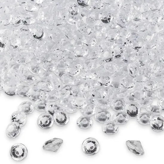 2000 Pack of 1 Carat 6.5mm Jewels (Clear) Diamond Table Confetti, Vase Filler {1}