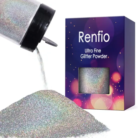 Holographic Ultra Fine Glitter Powder - Laser Silver {1}