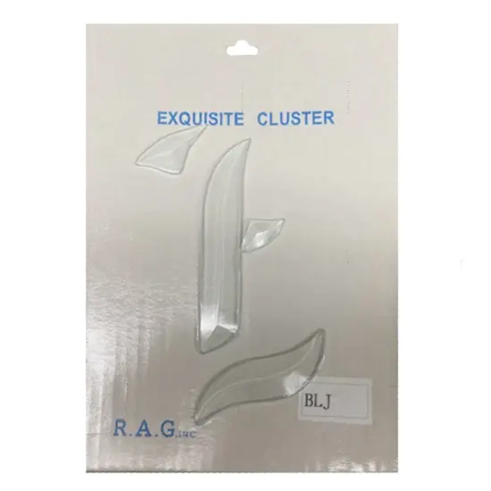 3-1/4" x 6-3/8" Exquisite Clear Glass Letter J Bevel Cluster BLJ {3}