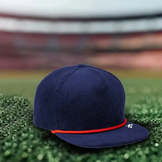 Limited Edition Spacecraft Explorer Cap Structured Standard Profile Corduroy Five Panel Rope Brim Steel Gray/ White {7}