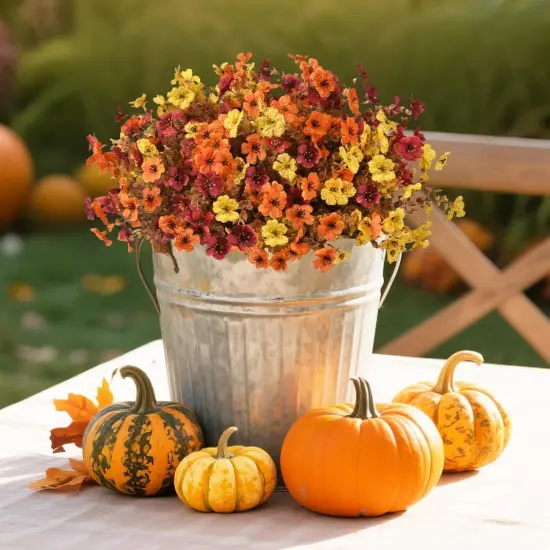 Artificial Fake Fall Plants Flowers for Outdoor {5}