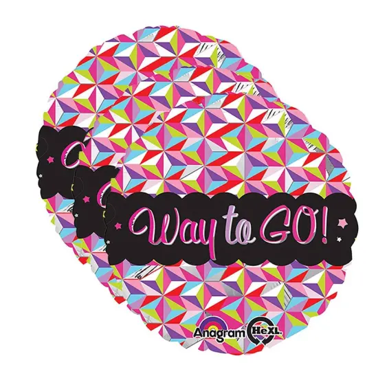 Anagram&reg; 18 Inch Way To Go Geo Balloon {5}