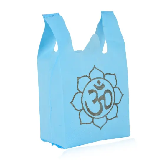 Om Print Return Non Woven Gifts Party Favor Bags Ecofriendly Reusable for Indian Wedding Housewarming Puja {6}