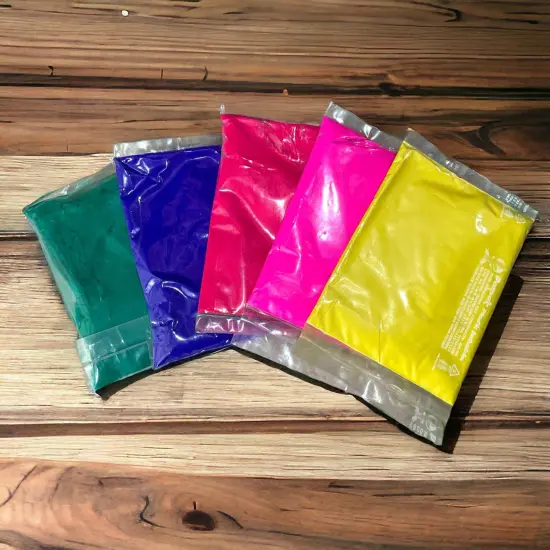 Holi Colored Powder Pack of 1/5/25 Multicolor Powders 50 Grams Each Holi Festivals Gender Reveal Parties Photography, Tie Dye Fun Runs Party Indian Festival (red,yellow,green,pink,purple) {5}