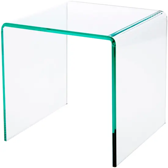 Plymor Clear Acrylic "Green Glass-Look Beveled Edge" Display Riser 8" x 8" x 8" (1/4" thick) {2}