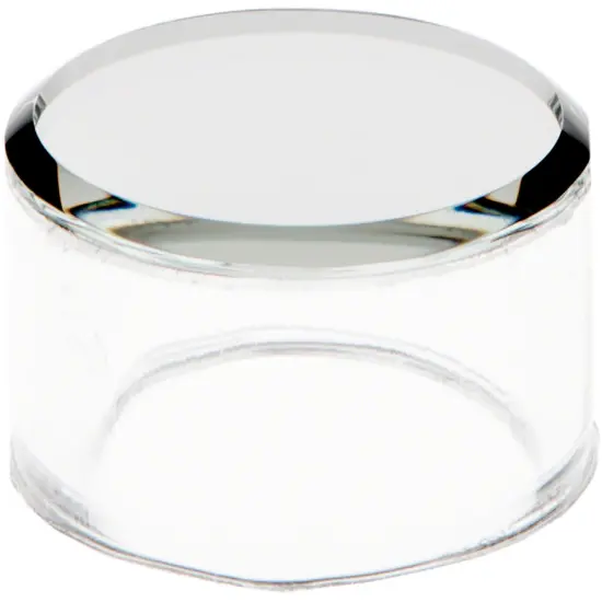 Plymor Clear Acrylic Cylinder Display Riser with Mirror Top, 1" H x 1.5" D {2}