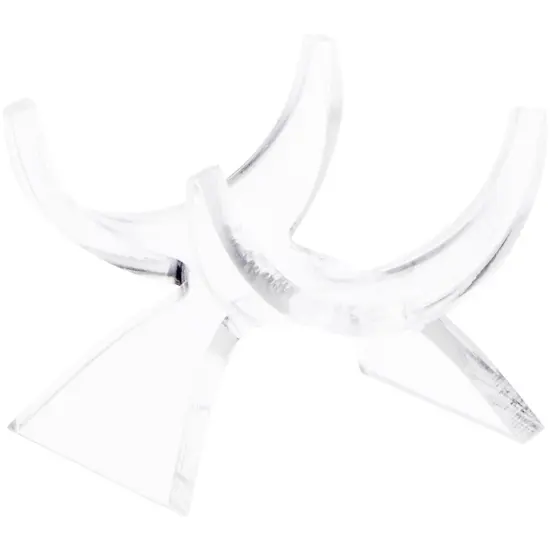 Plymor Clear Acrylic Fossil, Mineral or Crystal Display Holder Stand, 1.5" H x 1.75" W x 1.75" D {2}