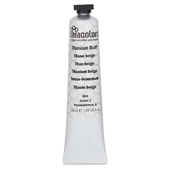 Ceracolors Waterborne Wax Paint - Titanium Buff, 50 ml {1}