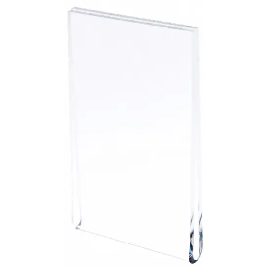 Plymor Clear Acrylic Folder-Style Sign Display Holder / Business Card Holder, 2.5" W x 3.5" H {1}