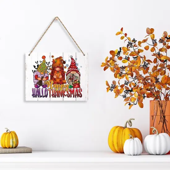 Fall Gnomes Pumpkin Wall Art Decor (Happy Hallothanksmas) {4}