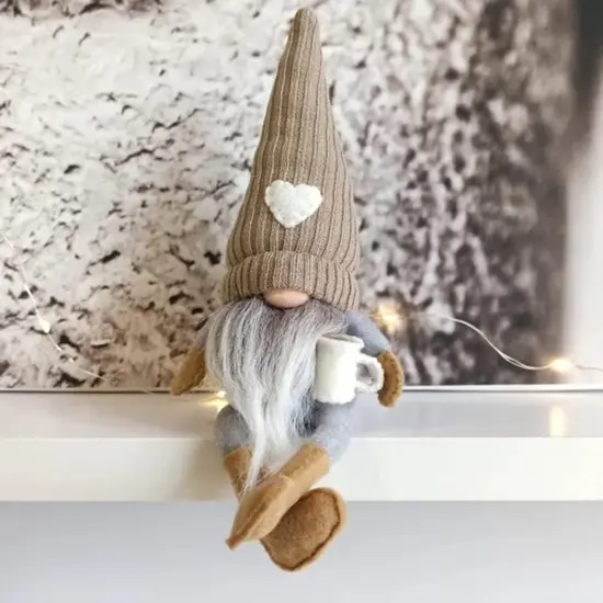 2 Pcs Gnomes Plush Bar Decor - Brown {3}