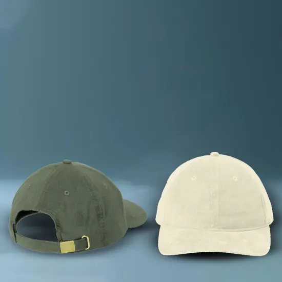 Port Authority&reg; Light Corduroy Dad Cap Unstructured Mid Profile Cotton Corduroy Hat with Adjustable Tri Glide Closure Olive Green {7}