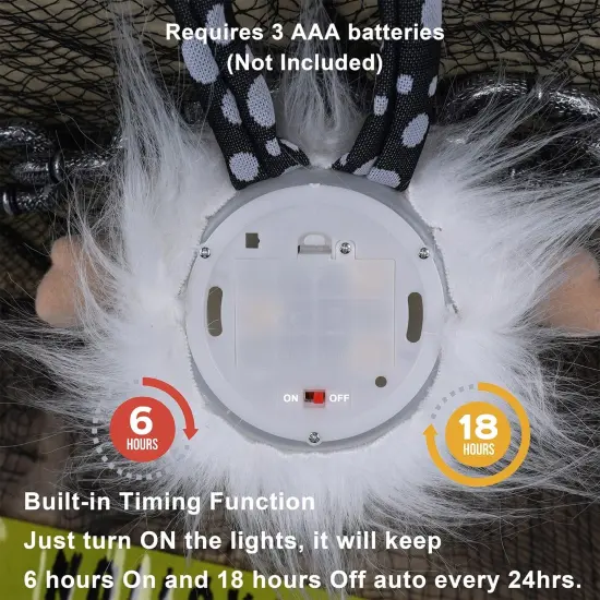 2 Pack Halloween Lighted Plush Gnomes Tabletop Decorations {2}