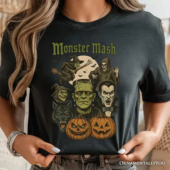 Monster Mash Classic T-Shirt, Halloween Monsters Tee for The Spooky Season {2}