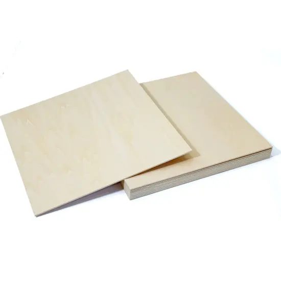 Basswood Plywood Sheets &ndash; 12x18 or 12x12 Unfinished or Finished Wood Sheets for Crafts, Laser Cutting, DIY &ndash; 10 Pack {2}