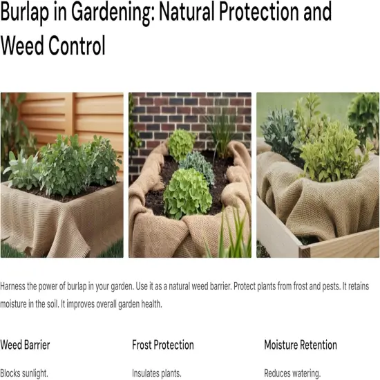 Natural Burlap Fabric Roll | Wide Jute Cloth for Arts & Crafts | FabricLA {7}