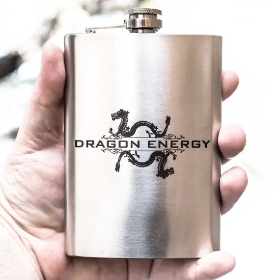 8oz Dragon Energy Stainless Steel Flask {3}
