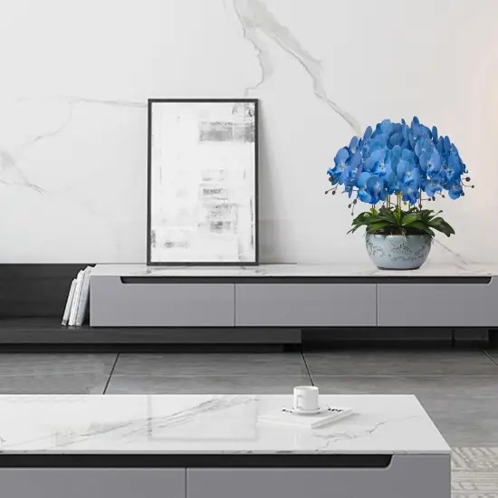 6PCS 32" Artificial Orchid Flower Stems &ndash; Phalaenopsis Faux Flowers for Home Decor {6}