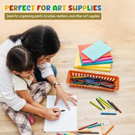 4E's Novelty 12 Pack Pencil Trays in Vibrant Boho Colors, Durable Pencils Tray, Stylish Pen Baskets, Fun Boho Colorful Pen Tray, Durable and Versatile Practical Pencil Trays for Students Supplies {6}