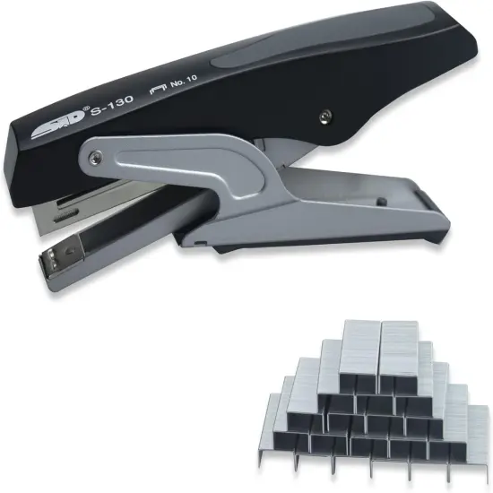 Handheld Plier Stapler, Desktop Stapler, Sturdy Metal Hand Stapler for Office, School and Home, Only Can Use with NO.10 Staples, Black, 2024 Gifts {1}