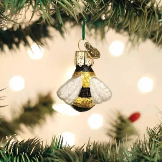 Old World Christmas 1.5 Inch Mini Honey Bee Christmas Tree Ornament , Gumdrops Collection Pollinate Multicolored {3}