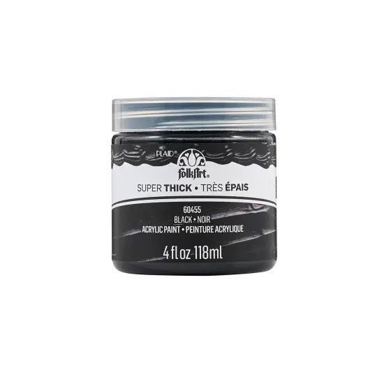 FolkArt Super Thick Acrylic Paint Black 4 oz {1}