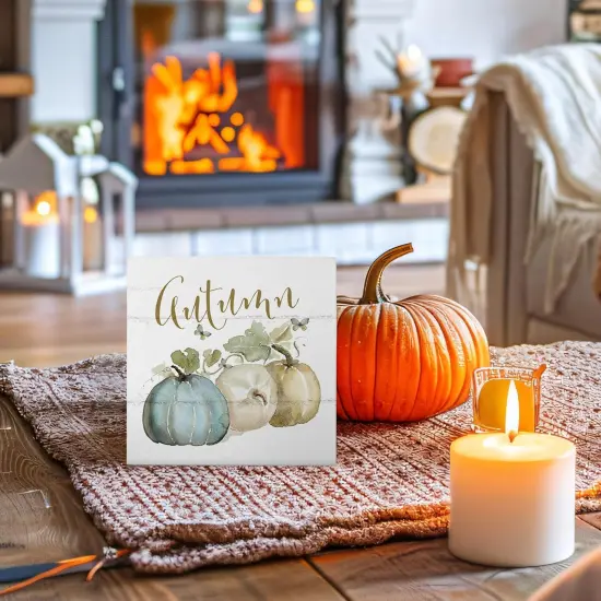Fall Decorations For Home Wooden Box Sign {3}
